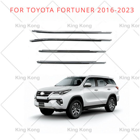 chrome Car window weatherstrip For Toyota FORTUNER 2016 2017 2018 2019 ...