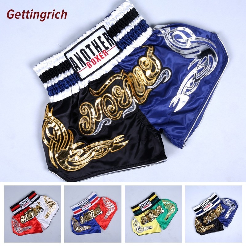 Short De Boxe Muay Thai Unisexe Anotherboxer – Polyester Respirant, Taille élastique, Noir Ou Blanc, Tailles XS à 3XL