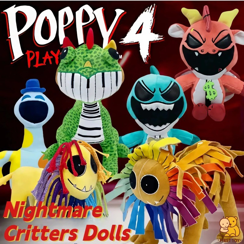 Poppy Playtime Plushie Nightmare Critters Stuffed Toy Chapter 4 Doey ...
