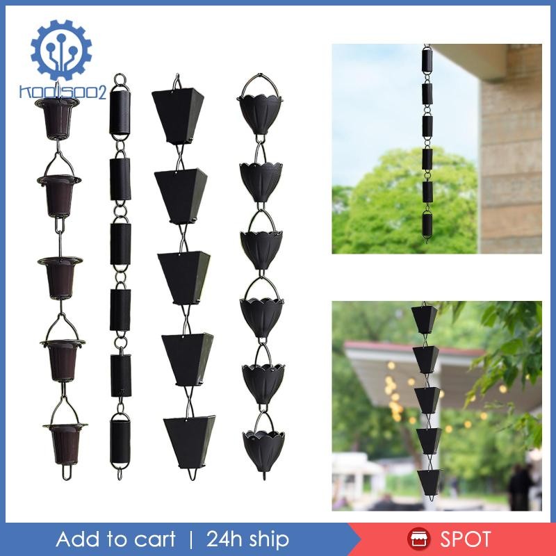 [Koolsoo2] 1M Rain Chain for Gutters Replacement Downspouts Water ...