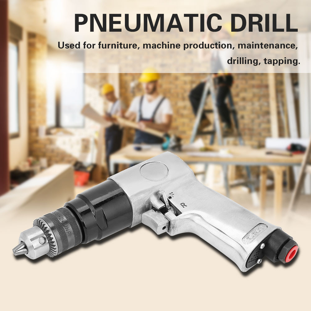 Viviwins Air Drill 3/8 1700rpm High-Speed Pneumatic Reversible Rotation ...