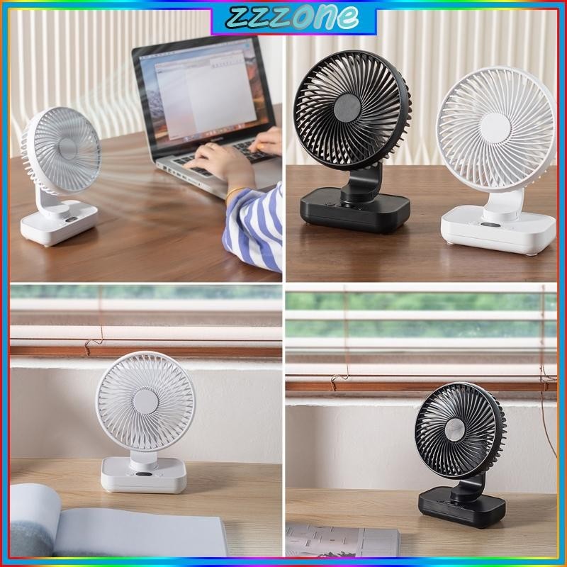 zzz Quiet Desk Fan Camping Fan with 4 Speeds and Oscillation for Home