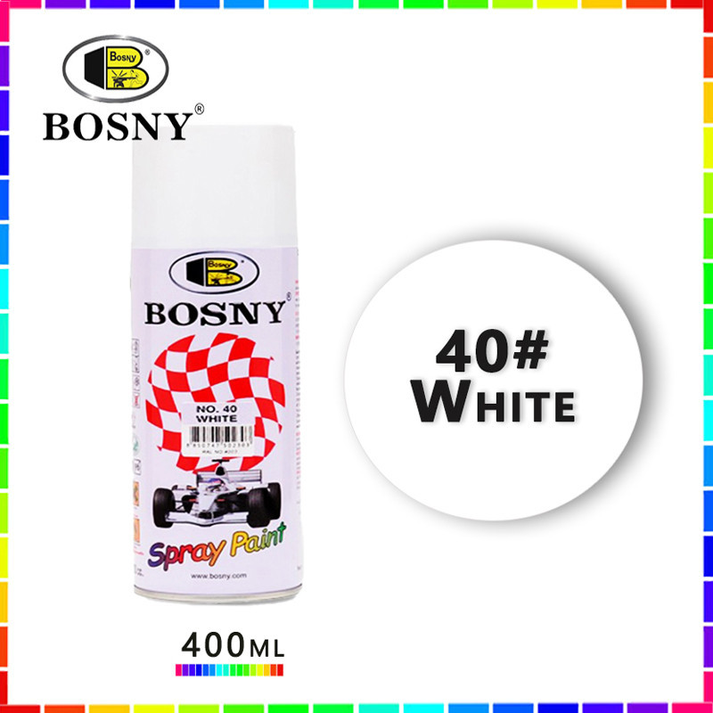 （Fast Delivery）400mL BOSNY Waterproof Paint Black/Blue/Red Full Color