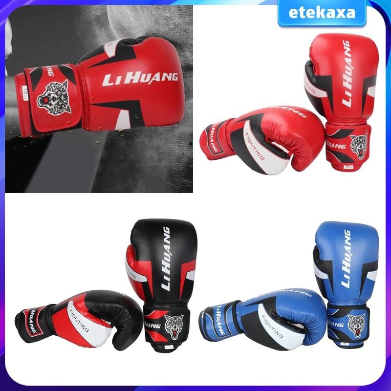 [Etekaxa] Boxing Gloves for Kickboxing Bagwork Sparring Training Gloves