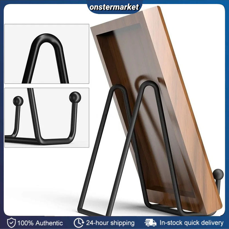 Black Iron Art Magazine Display Stand Plate Bowl Picture Frame Desktop ...
