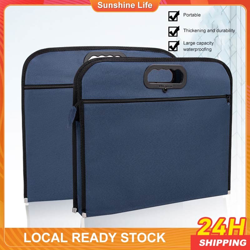 Oxford cloth file bag single double layer handheld briefcase business ...