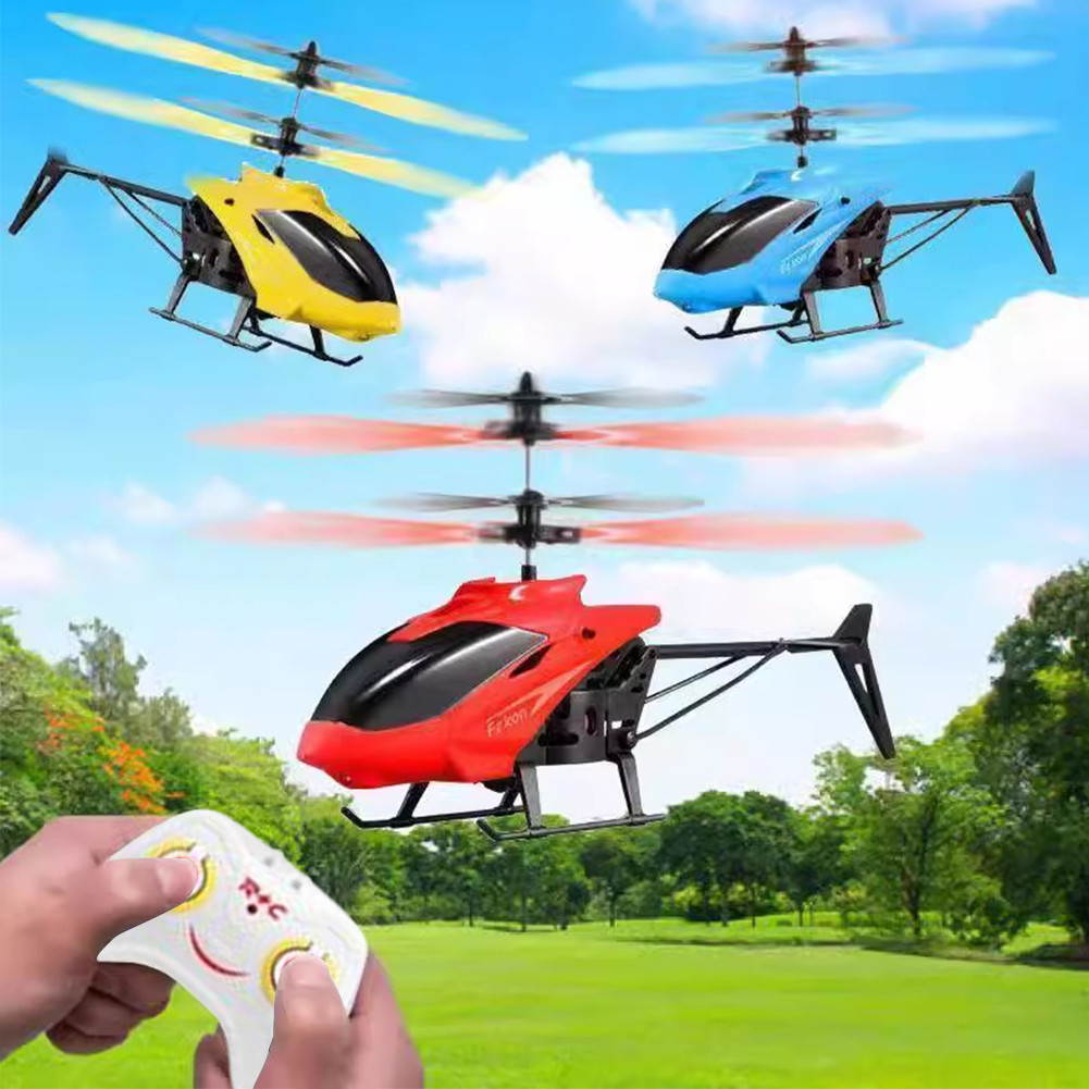 Helicopter Toys 2 in 1 Remote Control For Boys Toy Induction Helecopter ...