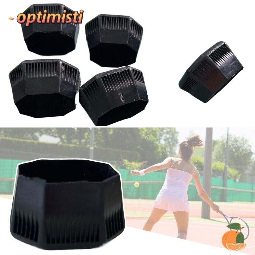 OPTIMISTI Tennis Racket End Cap, Black Plastic Racquet Damping Grip ...