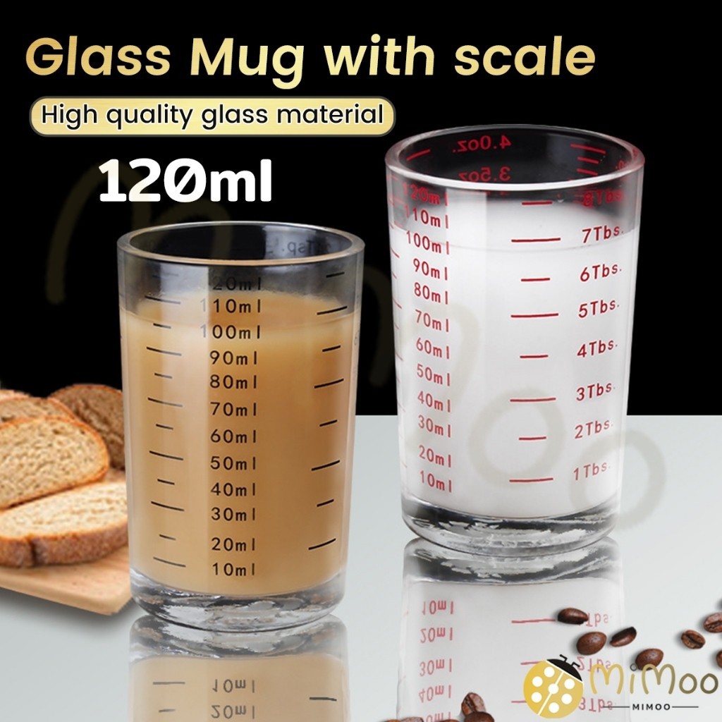 MiMoo 120ml Espresso Cup Heat-resistant Milk Cups Ounce Glass Mug 