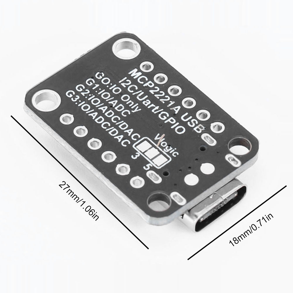 MCP2221A General Purpose USB To GPIO ADC I2C Module Board for Stemma QT ...