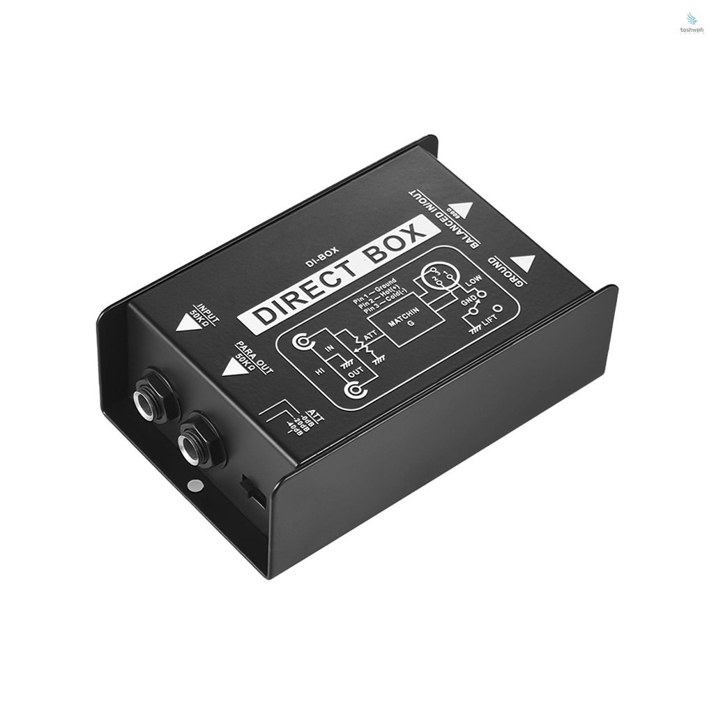 Professional Single Channel Passive DIBox Direct Injection Audio Box