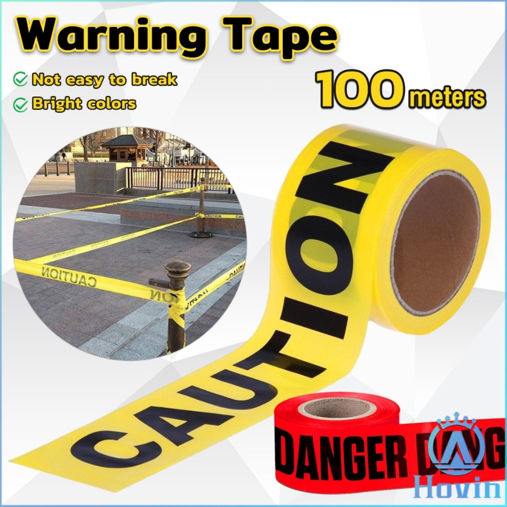 Hovin Caution Tape (Non-Adhesive) Isolated Barricade Yellow and Red ...