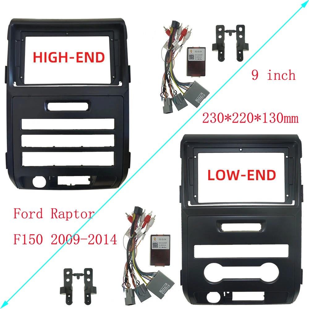 Savadi-Car Carbon Fiber Dash Trim Kit For 2009-2014 Ford F150 Raptor – 3 Piece Console Cover Set