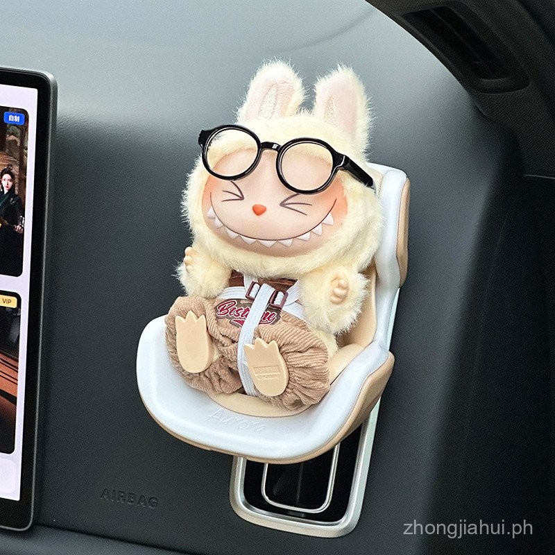 Air Vent Outlet Dashboard labubu Car Doll Seat Figurine Decoration Toy ...