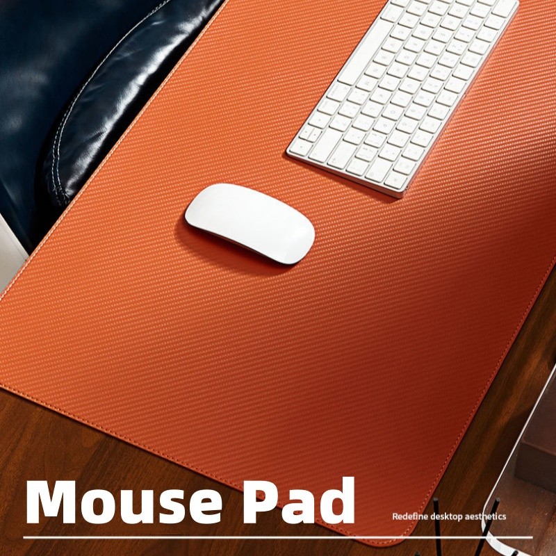 Large Mouse Pad Computer Desk Mat Carbon Fiber Pattern PVC Leather Desk ...