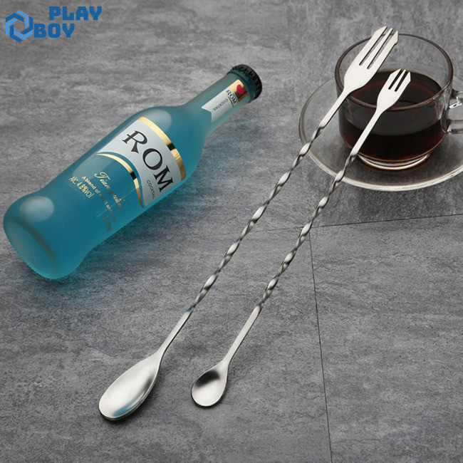 30/40cm Stainless Steel Muddler Barspoon Cocktail Spoon
