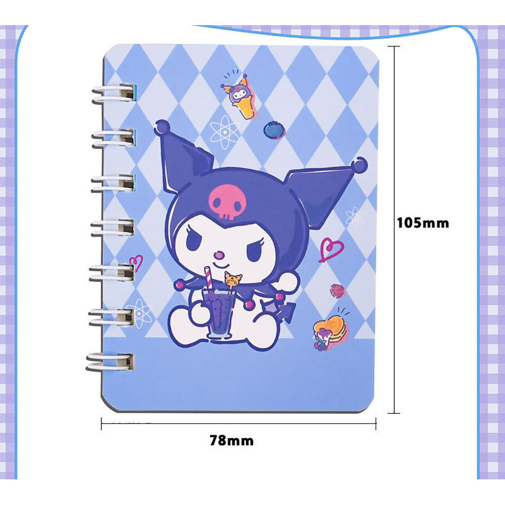 PAE A7 80 Sheets Thick Spiral Notebook Cute Ins Style Pattern Notebook ...