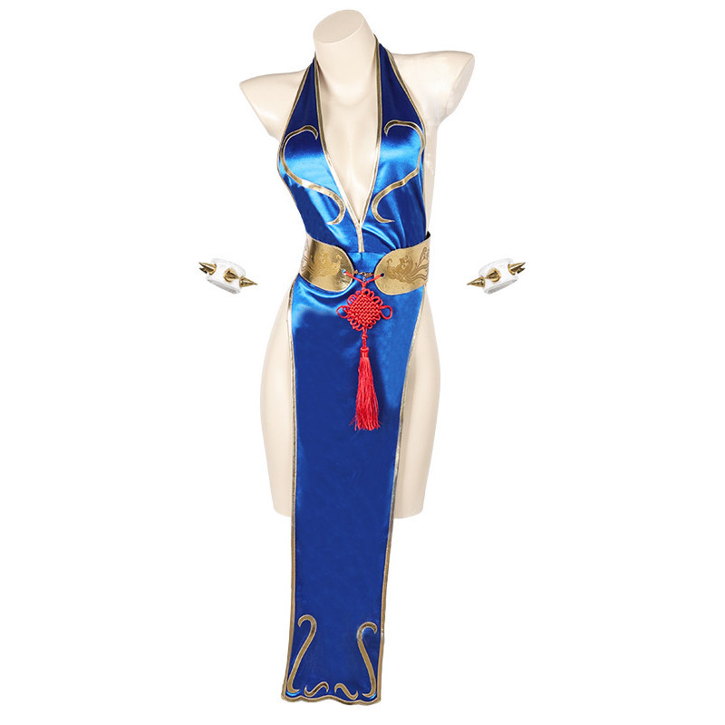 Street Fighter Game Chun Li Sexy Cheongsam Halloween Party Carnival