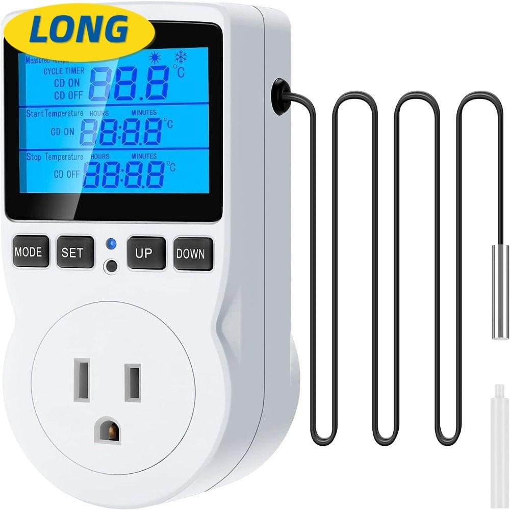 LONNGZHUAN Digital Temperature Controller, White 110V, 15A