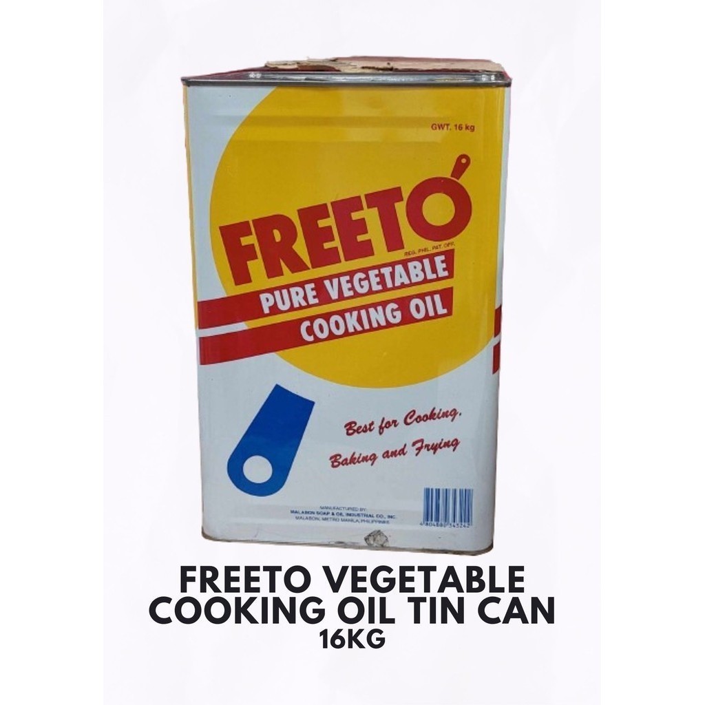 Freeto Vegetable Cooking Oil Tin Can 16kg | Shopee Philippines