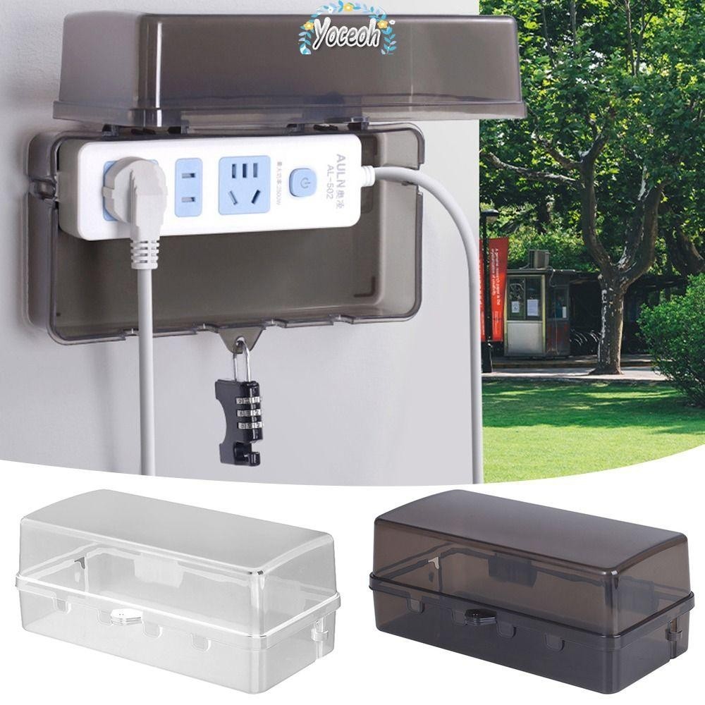 YOCEOH Plug Box, Plastic Waterproof Extension Lead Cover, Durable