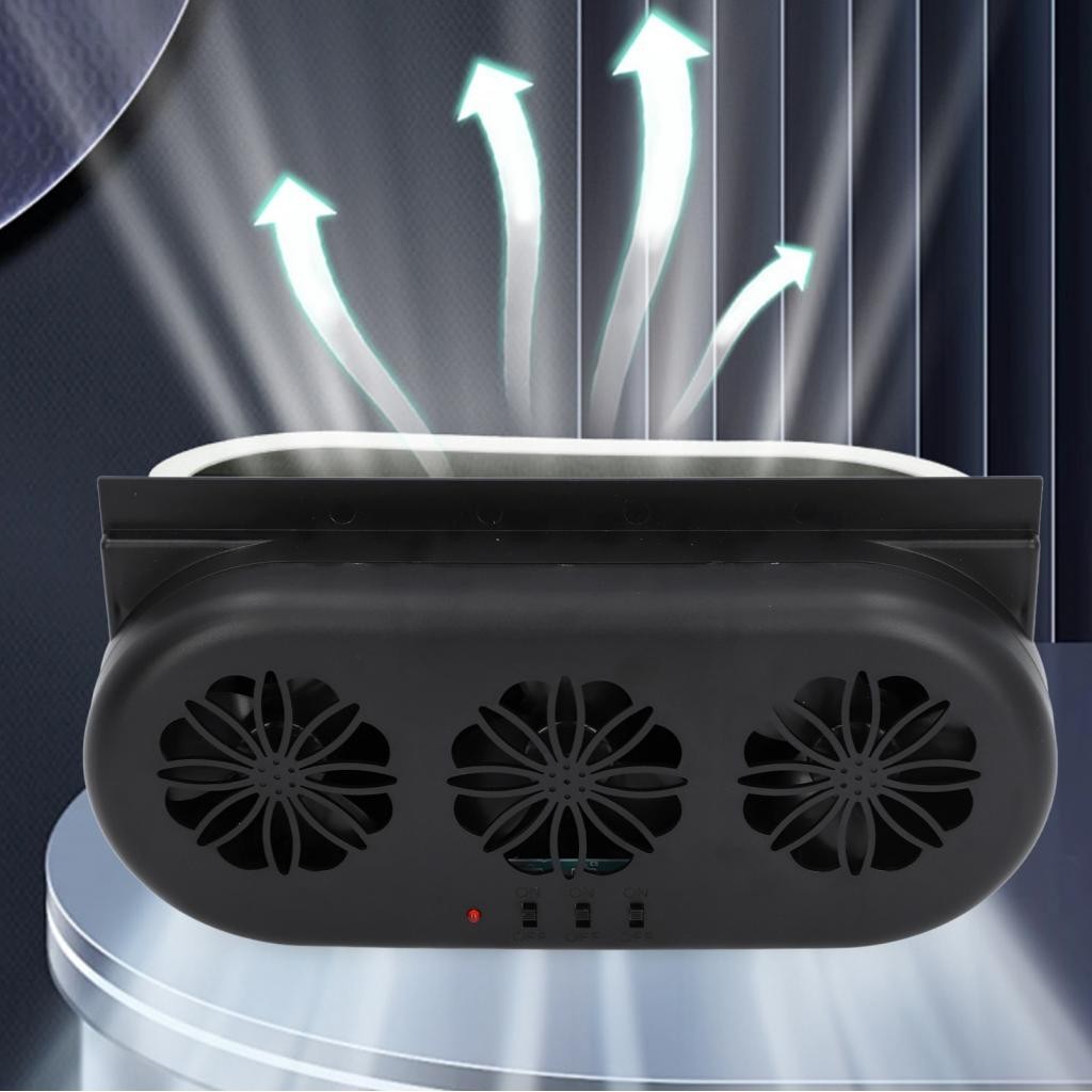 Dsubuy Car Ventilator Remove Odor 3 Fans Exhaust Fan USB Powered for