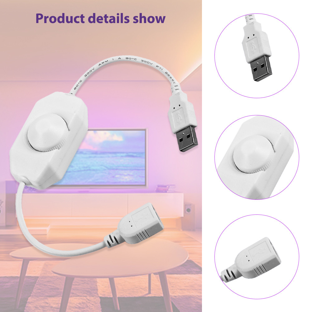 DC 5V Knob LED Strip Light Dimmer Switch 1CH Brightness Adjustment ...