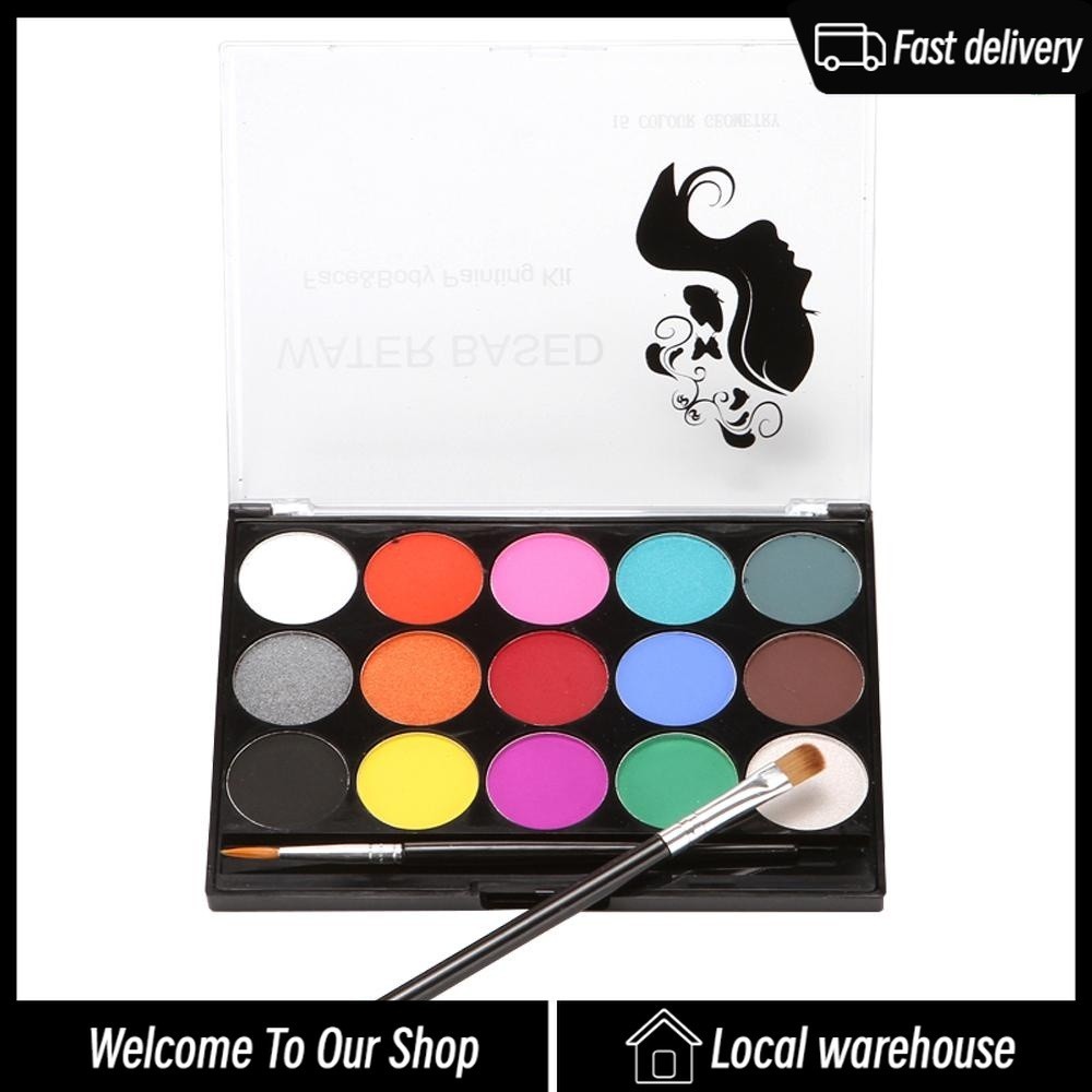 [Fast delivery]Face Paint Kit Professional Water Based Body Paint 15 ...