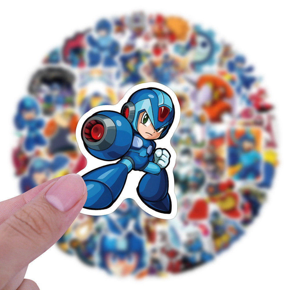 60 pcs Mega Man/ROCKMAN Video Game Cartoon Waterproof PVC Stickers ...