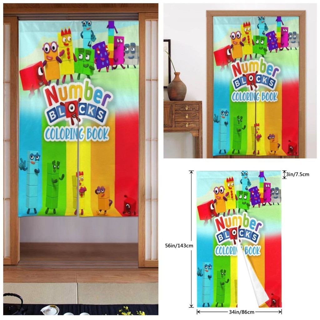 Numberblocks Door Curtains Shading Window Curtain For Bedroom living ...