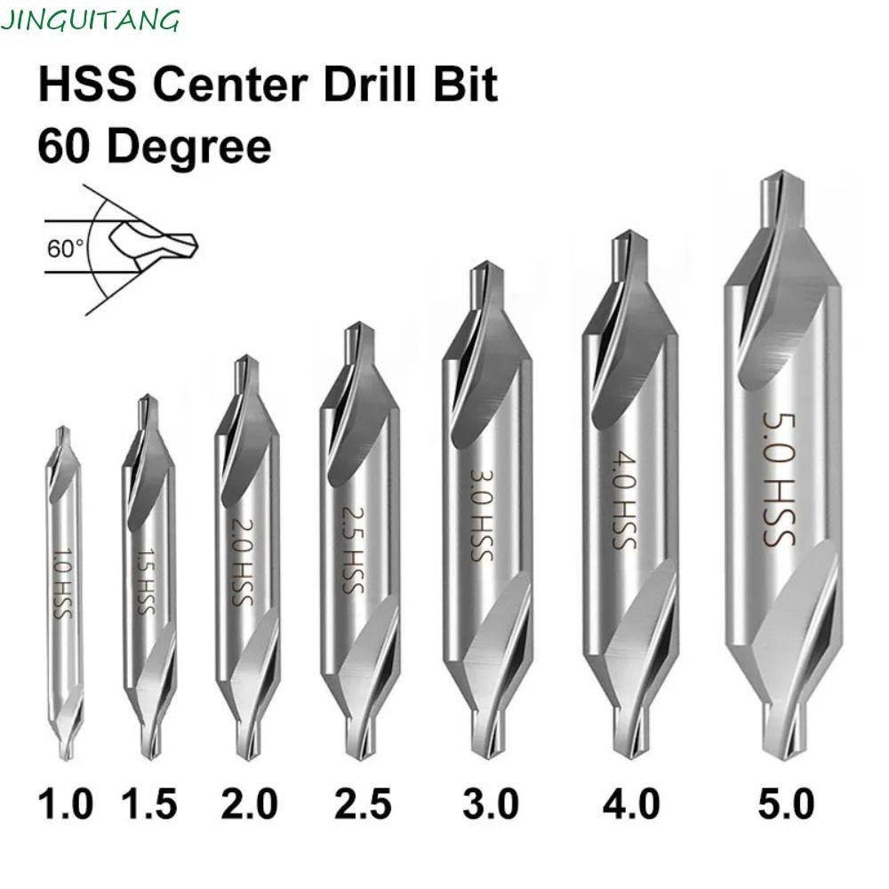 JINGUITANG 5/6Pcs Center Drill Bits, Metal Conical Hole Combined Center ...