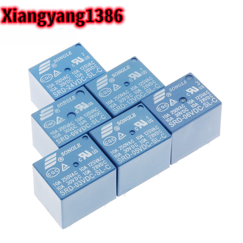 5PCS Relays SRD-03VDC-SL-C SRD-05VDC-SL-A SRD-06VDC-SL-C SRD-09VDC-SL-C ...