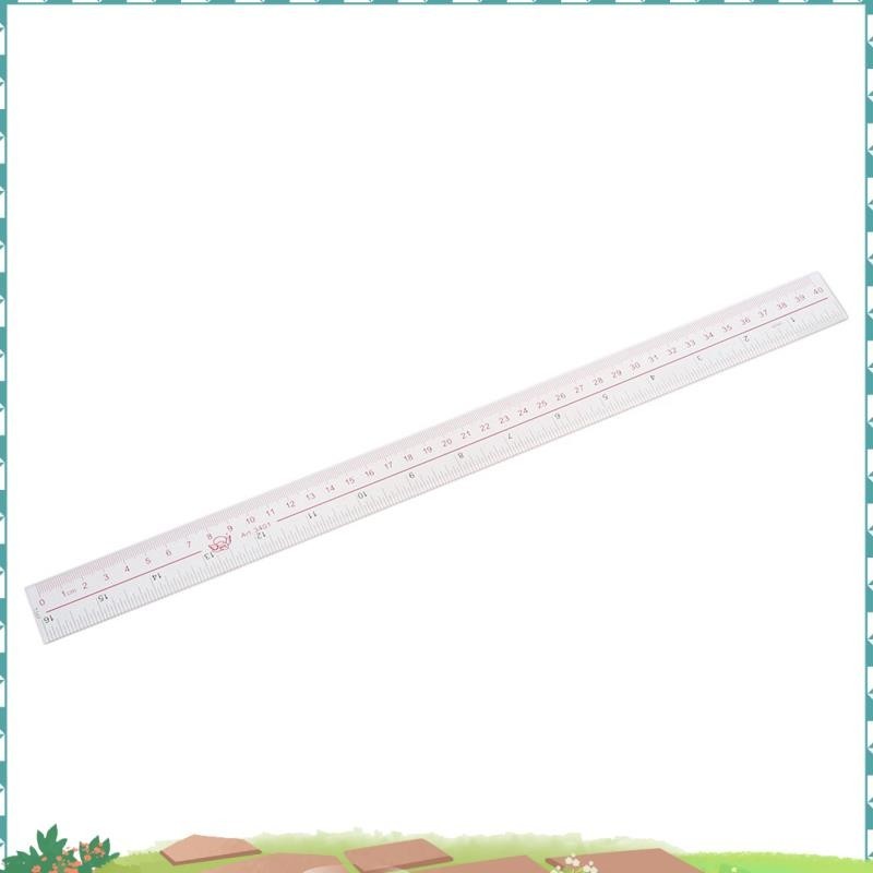40cm 16 Inches Length Measure Clear Plastic Straight Edge Ruler ...