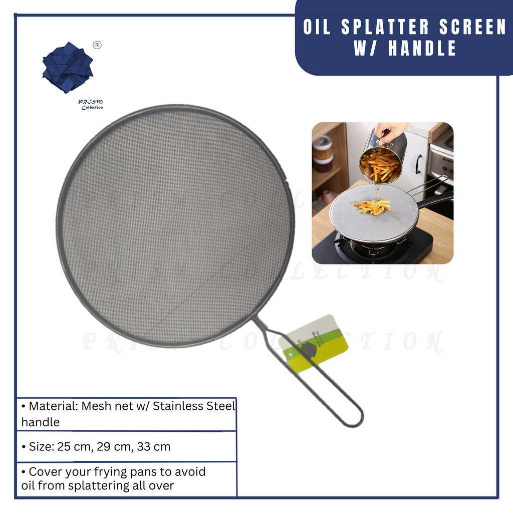 Prism Collection Oil Splatter Screen Mesh Net Strainer With Stainless ...