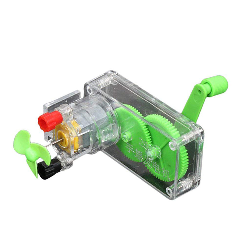 LDqy_ DIY Hand Crank DC Generator Model Fan Kit Science Experiment ...