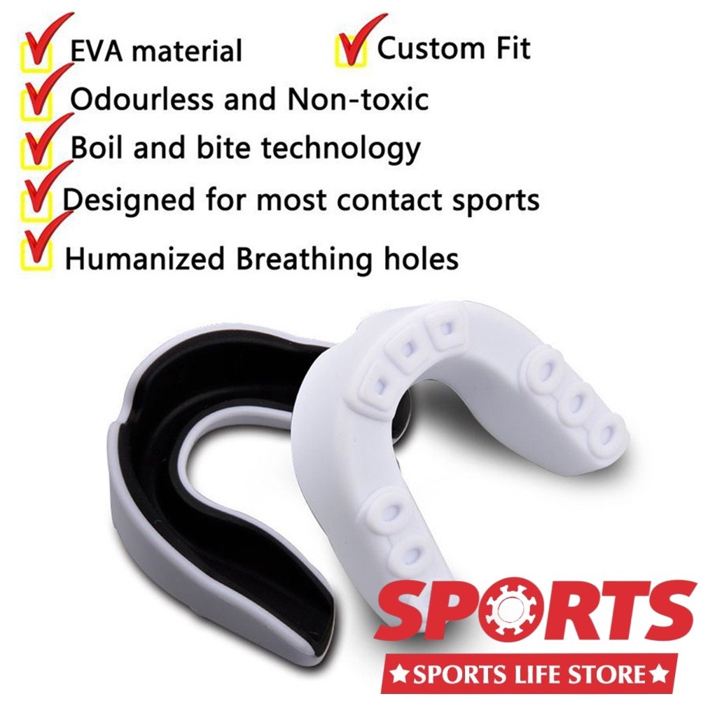 SL 1pc Mouth Guard Teeth Protector EVA Sport Gym Fitness Football Mouth ...
