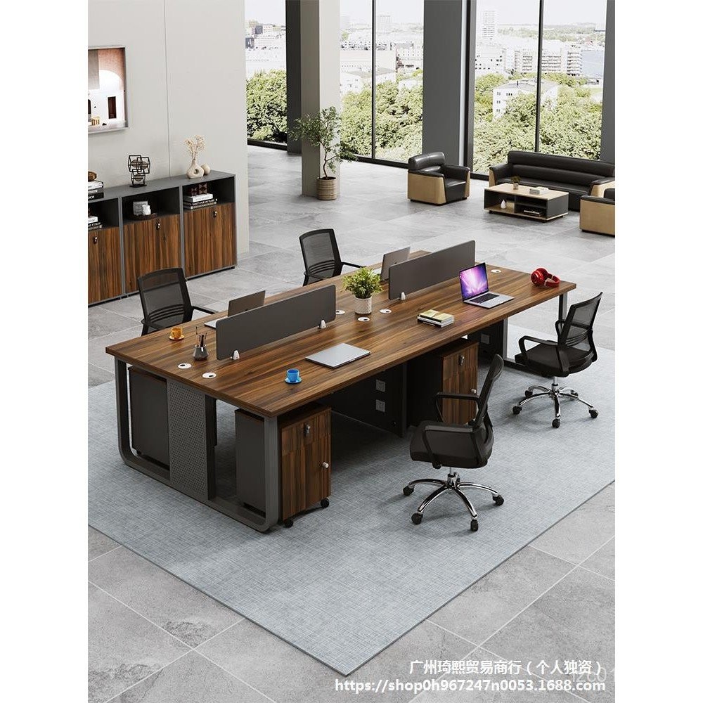 Modern Partition Computer Desk Four-Six Person Office Desk Chair Simple ...