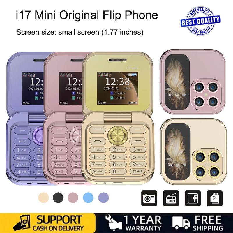 i17 mini Flip feature phone mobile phone keypad cellphone Dual SIM card