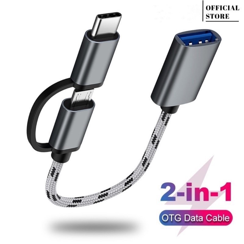 Di SHOPEE / OTG 2 IN 1 ORIGINAL GRADE A MICRO TYPE C FAST TRANSFER OTG ...