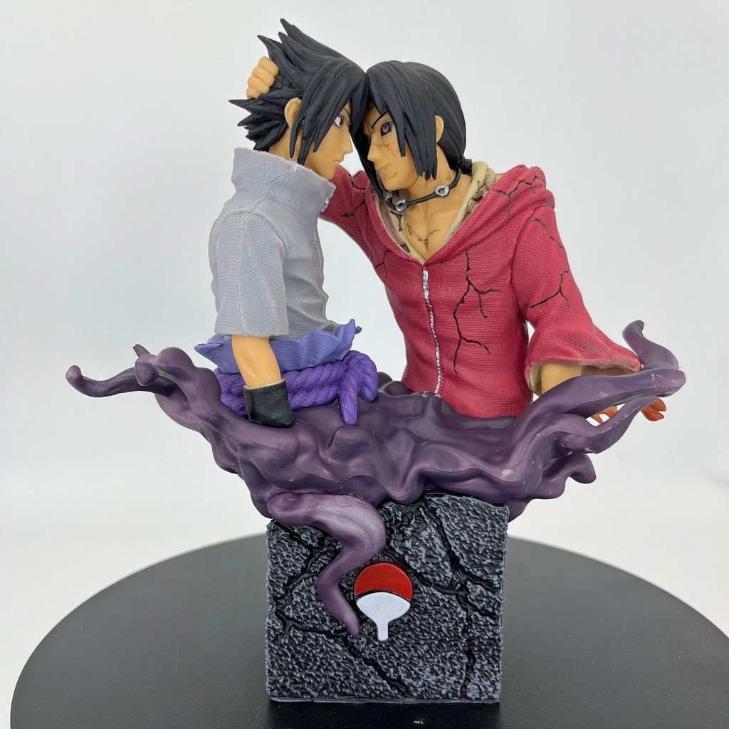 Statue Uchiha Itachi 3 Têtes – Figurine Déco Naruto, PVC, édition 2024