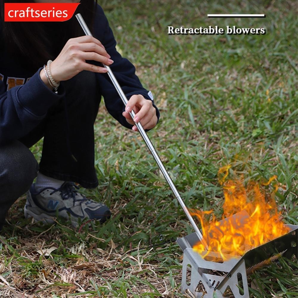 CRAFTSERIES Mini Portable Camping Cooking Blowing Fire Stick Outdoor ...