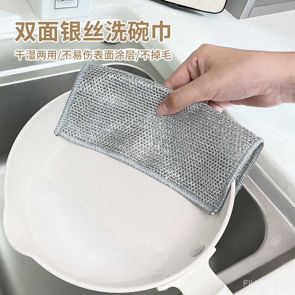Steel Wire Ball Rag Silver Wire Oil-Free Pot Cleaning Brush Dirt ...