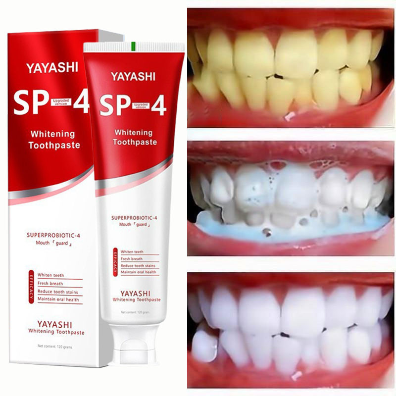 SP-4 Teeth Whitening Toothpaste Remove Plaque Stains Oral Odor Bright ...