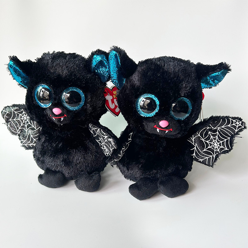 15cm Ty Beanie Big Eyes Black Bat Omen Stuffed Plush Toy Cute Animal Doll Children Halloween Christmas New Year Gifts Shopee Philippines