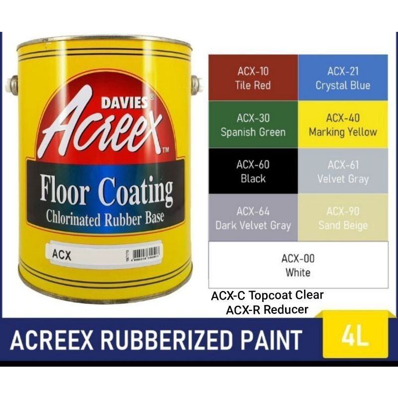 DAVIES ACREEX RUBBERIZED FLOOR COATING CHLORINATED RUBBER BASE TOPCOAT ...