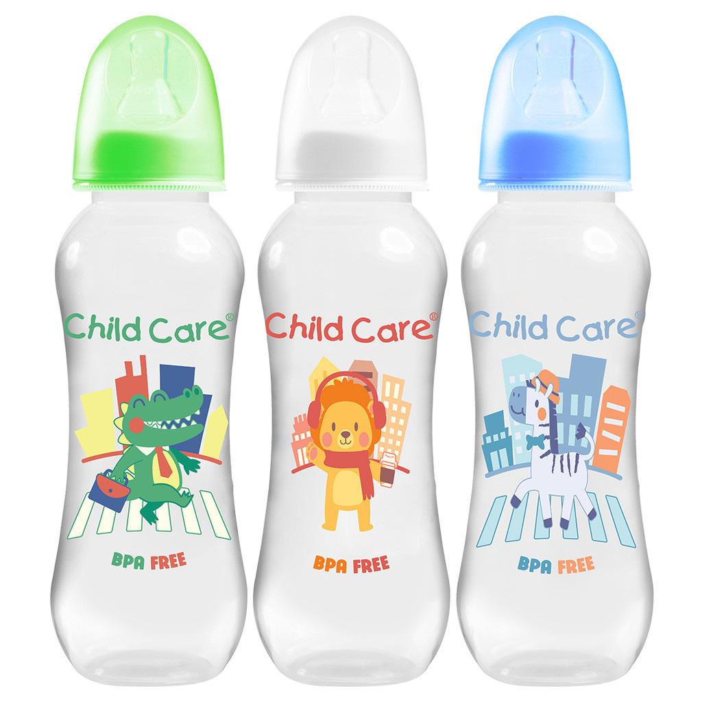 Child Care 12oz Shape Set of Feeding Bottle BPA FREE
