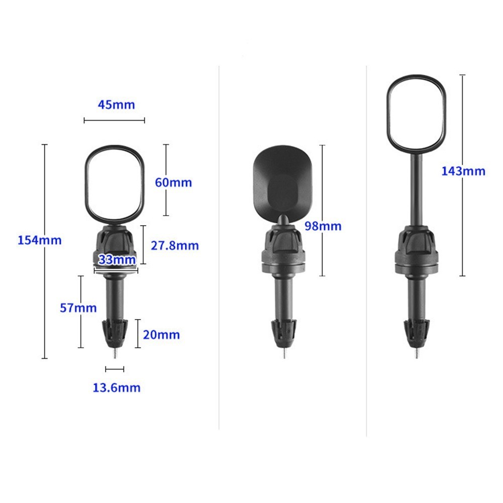 MTB Bike 360° Adjustable Rear Viewmirror Bicycle Handlebar End Side ...