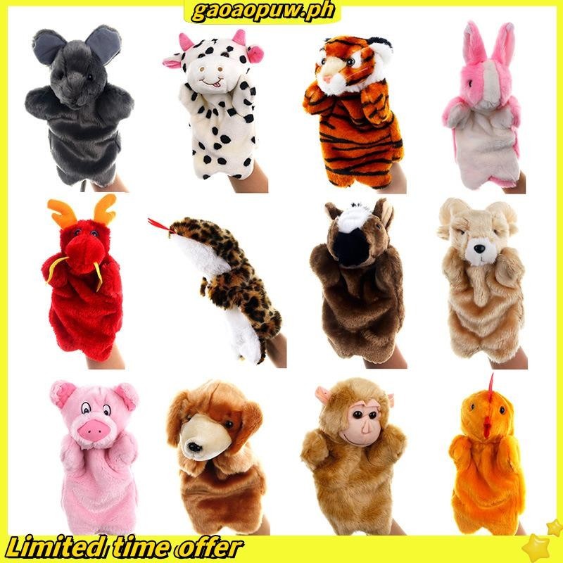 GLENES Animal Hand Puppet Learning Telling Story Stuffed Animals Cat ...