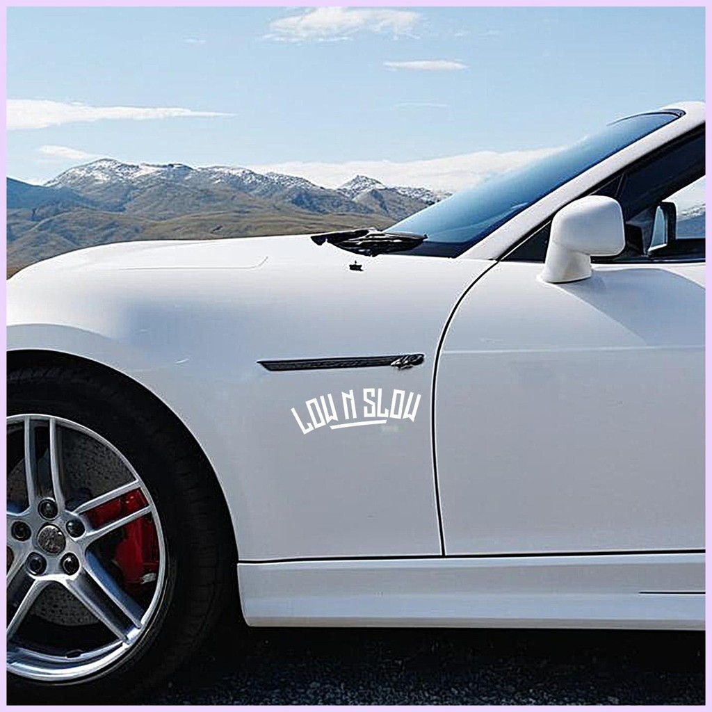 Car Reflective Stickers Outline Funny Decal Low N Slow Car Sticker ...