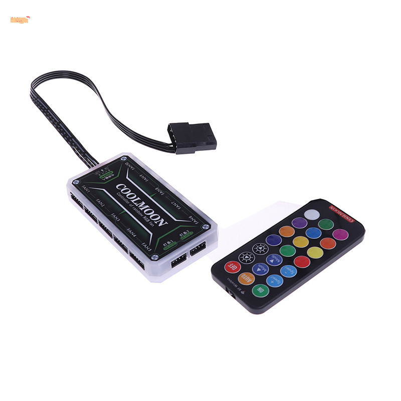 Sweet 12cm Remote Control Computer Case Fan RGB Controller PC Cooling ...